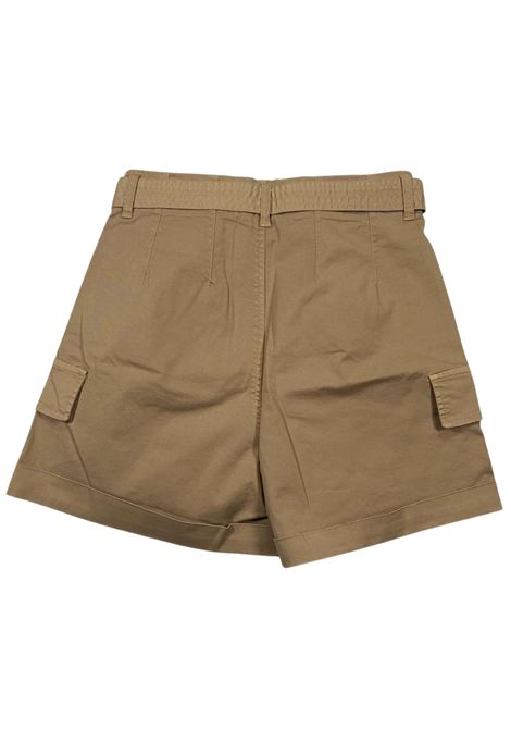 Shorts bambina beige in cotone DONDUP | DFBE56/SUBEIGE