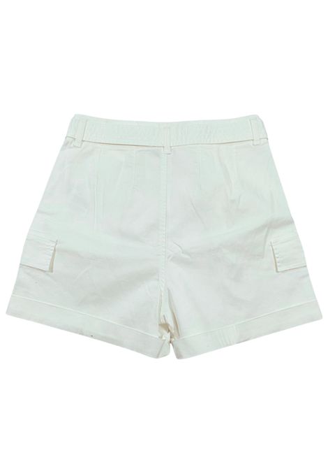 Shorts bambina bianco in cotone DONDUP | DFBE56/SUBIANCO