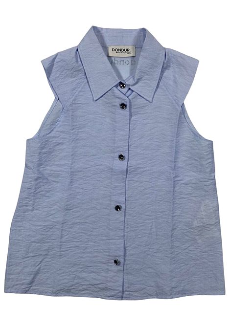 Girls' light blue viscose shirt DONDUP | DFCA011/SUAZZURRO