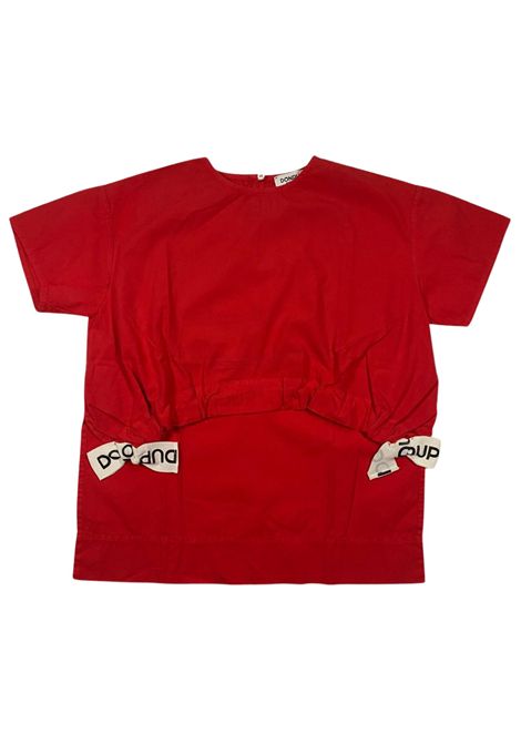 Casacca bambina rossa in cotone DONDUP | DFCA112/SUROSSO