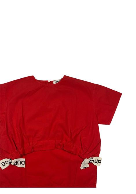 Casacca bambina rossa in cotone DONDUP | DFCA112/SUROSSO