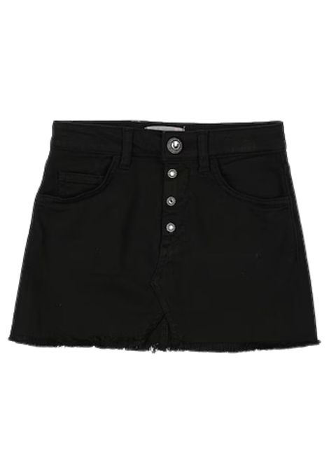 Gonna bambina nera in cotone DONDUP | DFGO35/SUNERO