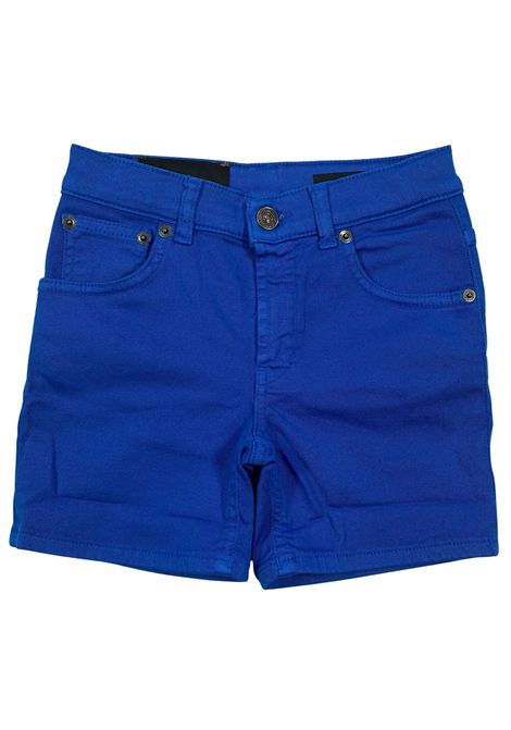Bermuda bambino blu in cotone DONDUP | DMBE57C/SUBLU ELETTRICO