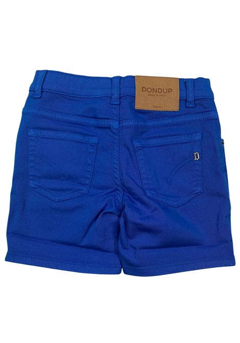 Bermuda bambino blu in cotone DONDUP | DMBE57C/SUBLU ELETTRICO