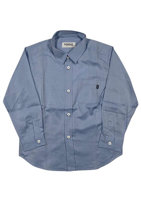 Blue cotton shirt for children DONDUP | DMCA003/SUAZZURRO