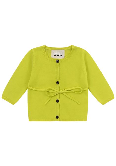 Cardigan neonata verde in cotone Dou dou | DD649/FIVERDE