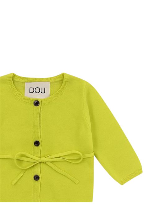 Cardigan neonata verde in cotone Dou dou | DD649/FIVERDE