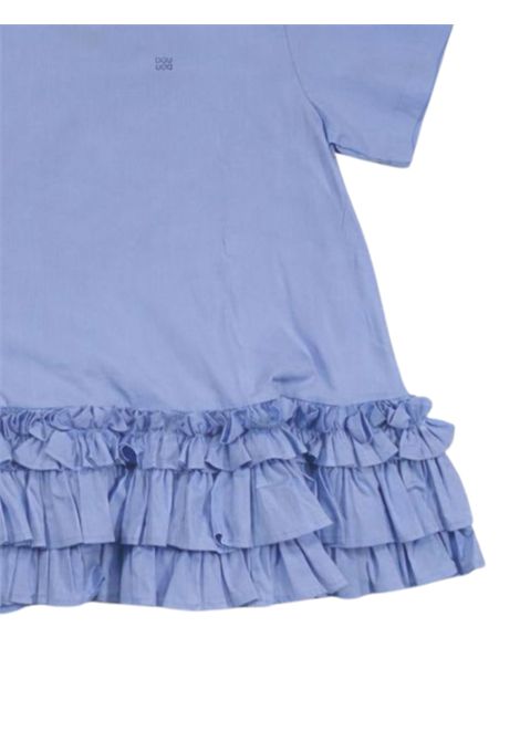 Abito bambina azzurro in cotone Dou dou | DW1A61/MAAZZURRO