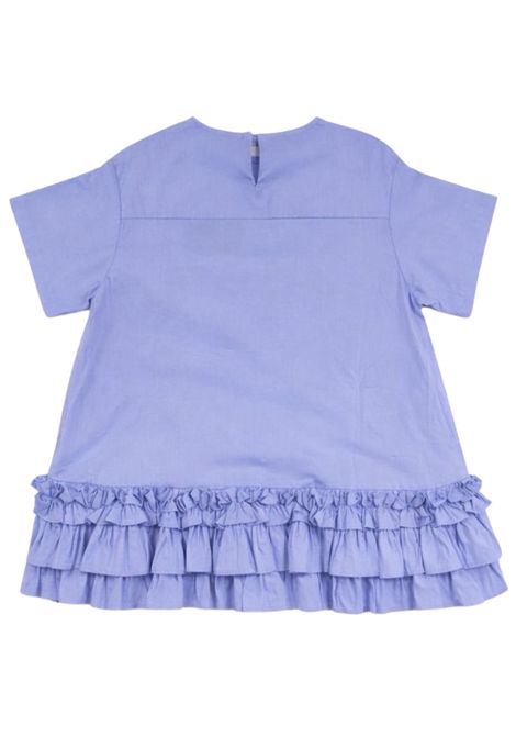 Abito bambina azzurro in cotone Dou dou | DW1A61/MAAZZURRO