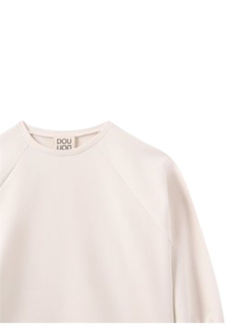 Felpa bambina panna in cotone Dou dou | DW4A30/MAPANNA