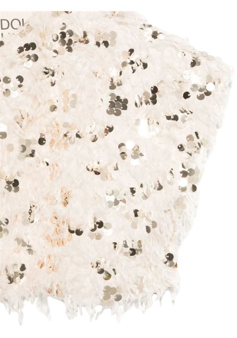 Top bambina panna con paillettes Dou dou | DW5A51/MAPANNA