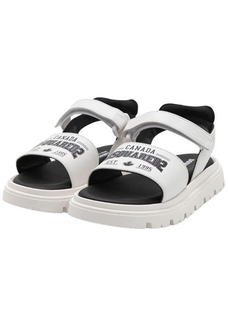 Sandalo bambino bianco in pelle DSQUARED2 | 80172/PIABIANCO