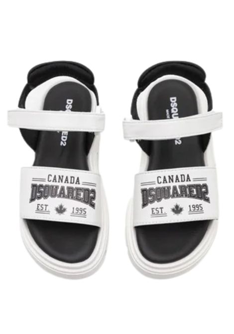 Sandalo bambino bianco in pelle DSQUARED2 | 80172/PIABIANCO