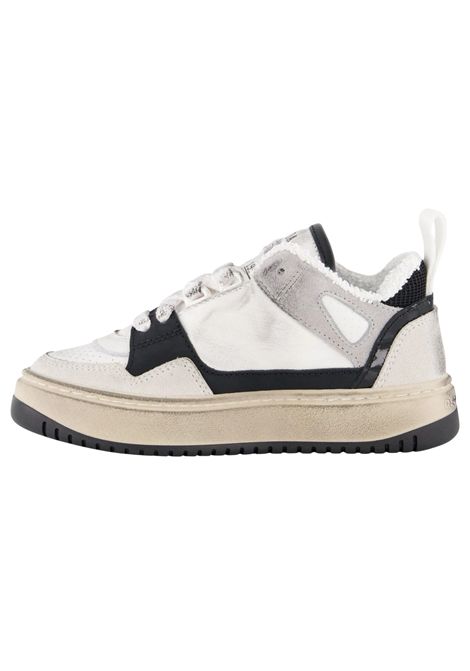 Scarpe unisex bianco/nero in pelle DSQUARED2 | 80240/DELBIANCO/NERO