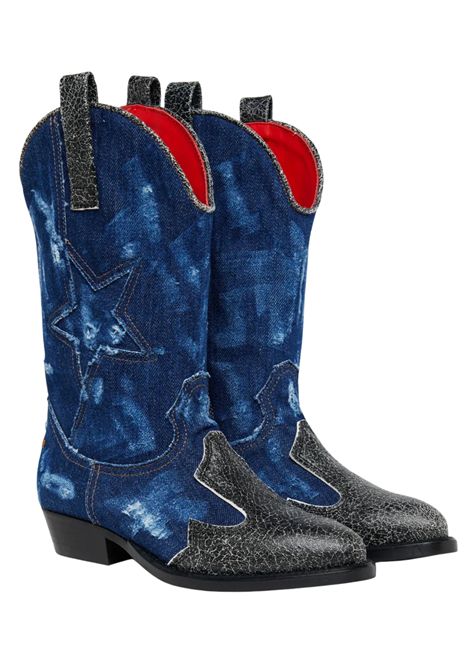 Stivale texano bambina denim blu DSQUARED2 | 80244/PIADENIM