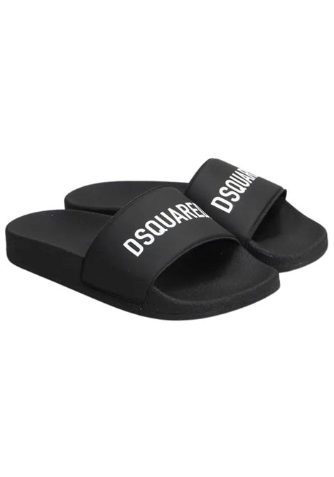 Ciabatta unisex in pvc nero DSQUARED2 | 80249/DELNERO