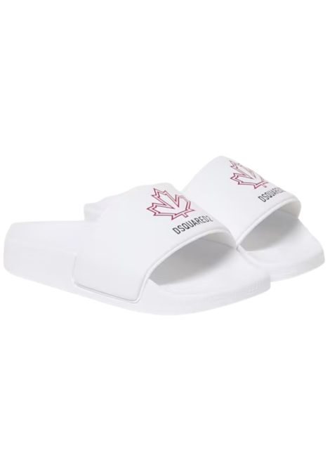 Ciabatta unisex in pvc bianco DSQUARED2 | 80252/PIABIANCO