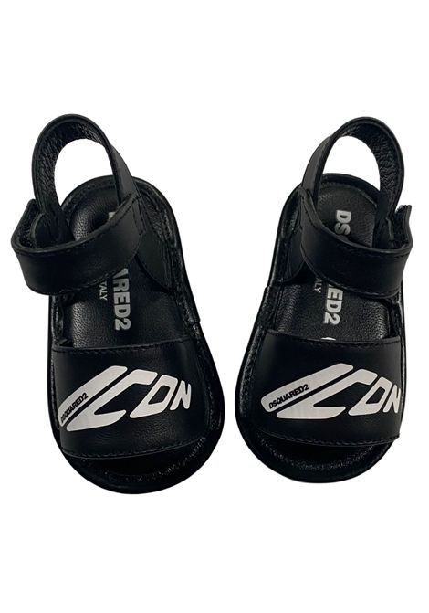 Sandalo neonato nero in pelle DSQUARED2 | 80272/PIANERO
