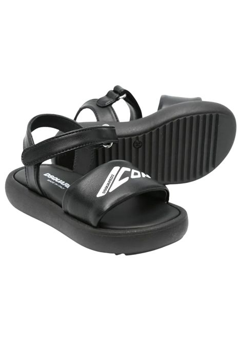 Sandalo unisex nero in pelle DSQUARED2 | 80281/PIANERO