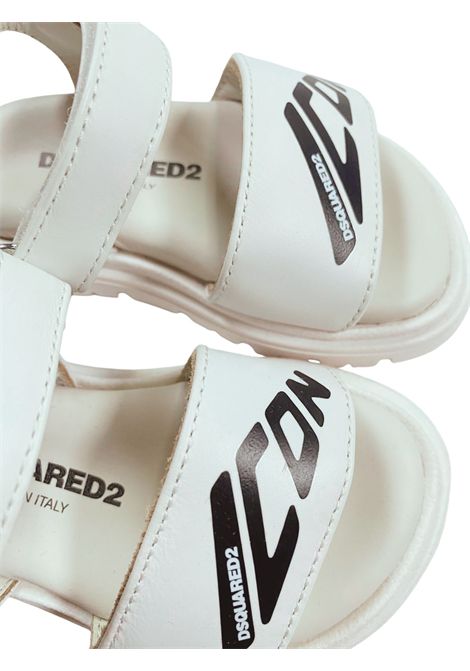 Sandalo bambino bianco in pelle DSQUARED2 | 80283/PIABIANCO
