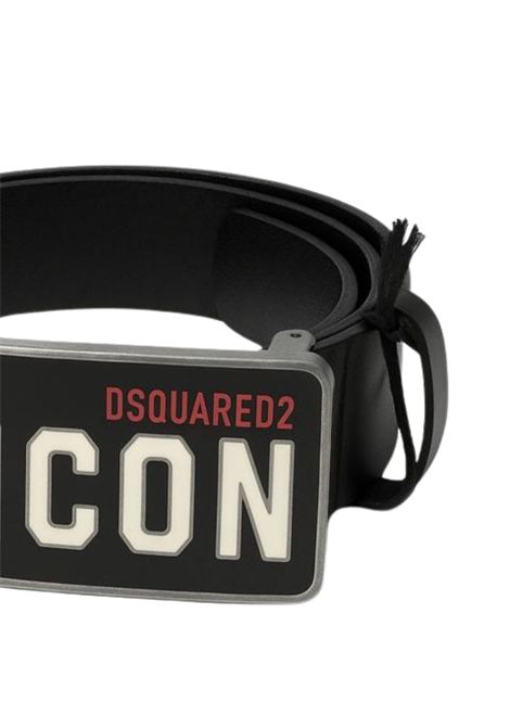 Cintura unisex nera in pelle DSQUARED2 | D2B88U/FINERO