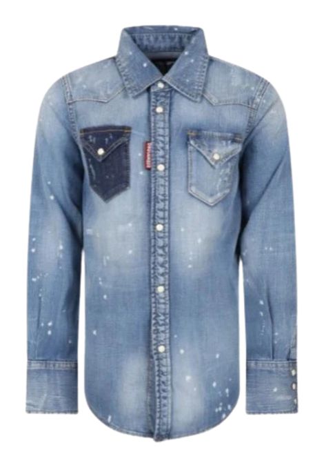 Children's denim cotton shirt DSQUARED2 | D2C24AVM/DELDENIM