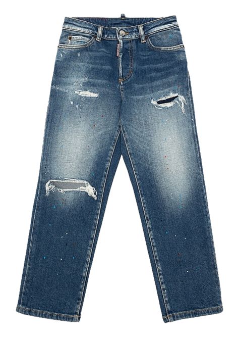 Jeans bambino blu in cotone DSQUARED2 | D2P385F/FIDENIM