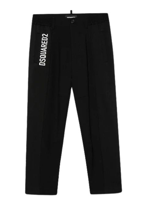 Pantalone bambino nero in lana DSQUARED2 | D2P518M/DELNERO