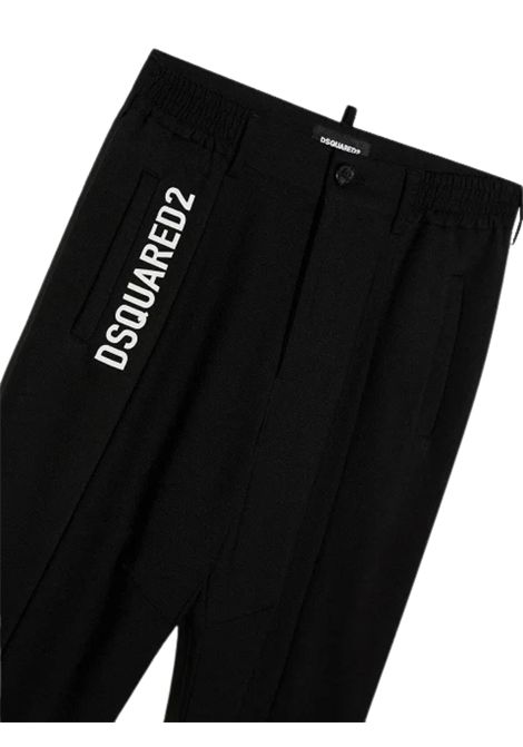 Pantalone bambino nero in lana DSQUARED2 | D2P518M/DELNERO
