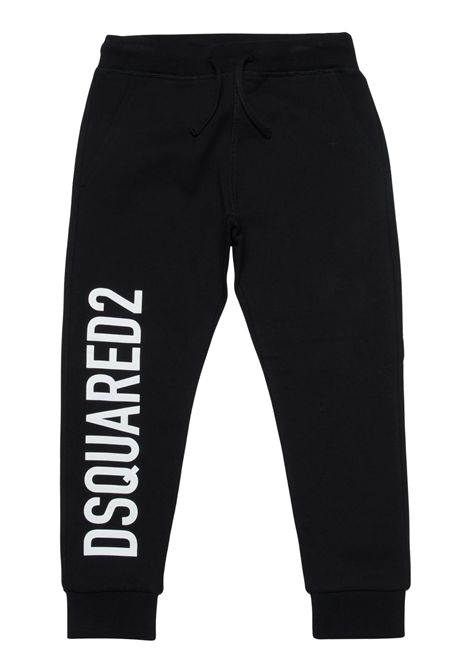 Pantalone bambino nero in cotone DSQUARED2 | D2P587U/DELNERO