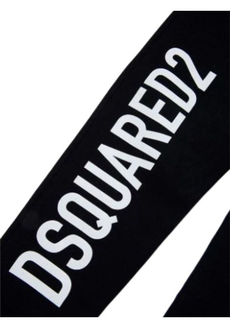 Pantalone bambino nero in cotone DSQUARED2 | D2P587U/DELNERO
