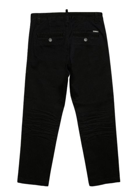 Pantalone bambino nero in cotone DSQUARED2 | D2P614M/DELNERO