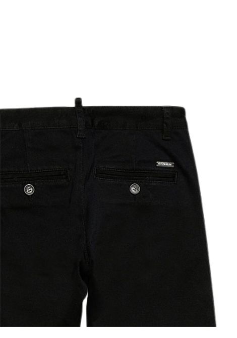 Pantalone bambino nero in cotone DSQUARED2 | D2P614M/DELNERO