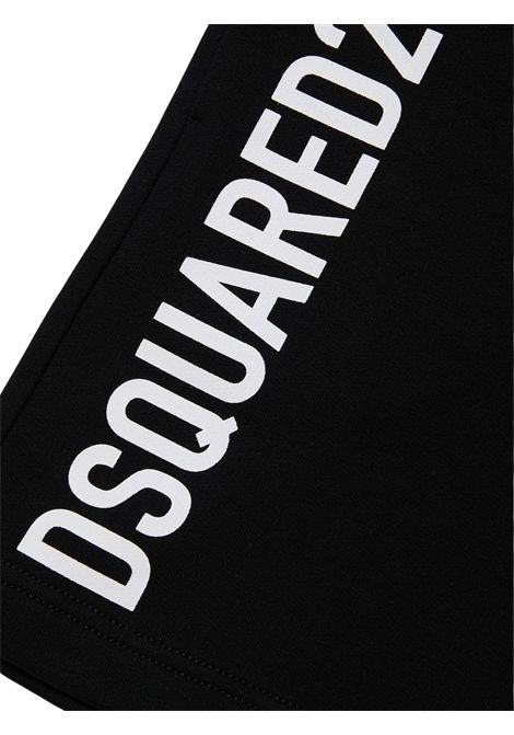 Black cotton Bermuda shorts for children DSQUARED2 | D2P727U/DELNERO