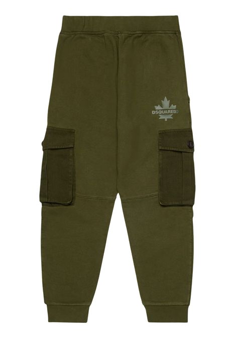Green cotton trousers for children DSQUARED2 | D2P793M/DELVERDE