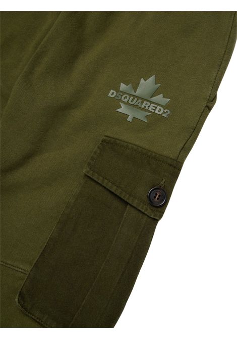 Pantalone bambino verde in cotone DSQUARED2 | D2P793M/DELVERDE