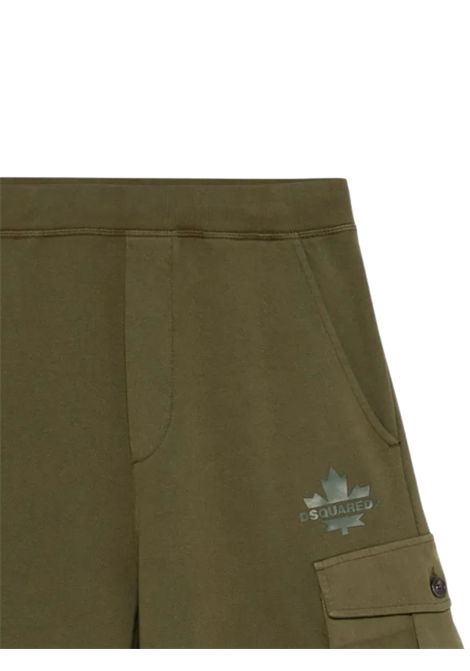 Green cotton Bermuda shorts for children DSQUARED2 | D2P794M/DELVERDE