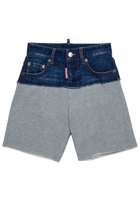 Unisex blue/grey cotton Bermuda shorts DSQUARED2 | D2P808U/DELDENIM