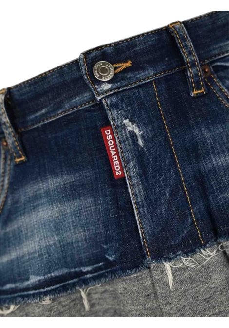 Unisex blue/grey cotton Bermuda shorts DSQUARED2 | D2P808U/DELDENIM