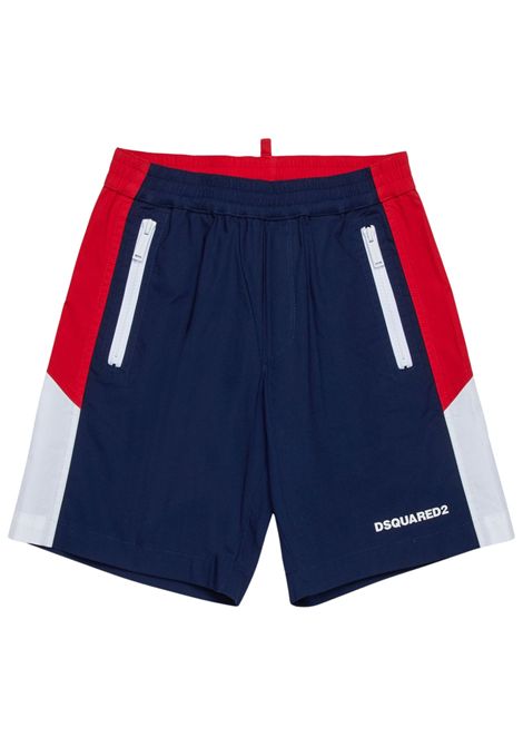 Bermuda bambino blu in cotone DSQUARED2 | D2P813U/DELBLU