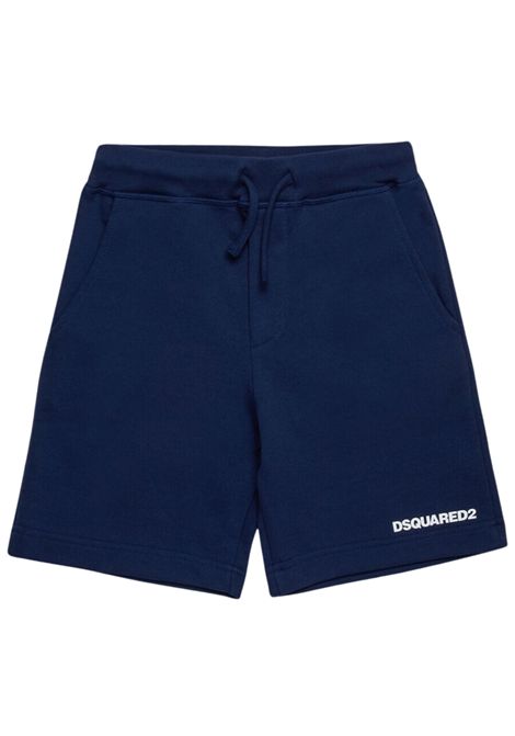 Blue cotton Bermuda shorts for children DSQUARED2 | D2P830U/DELBLU