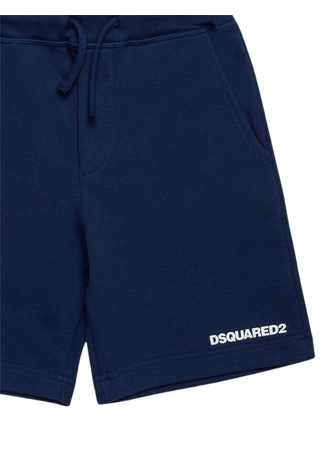 Blue cotton Bermuda shorts for children DSQUARED2 | D2P830U/DELBLU