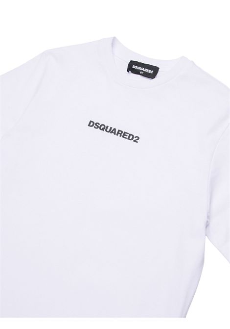 T-shirt bambino bianca in cotone DSQUARED2 | D2T1146U/DELBIANCO