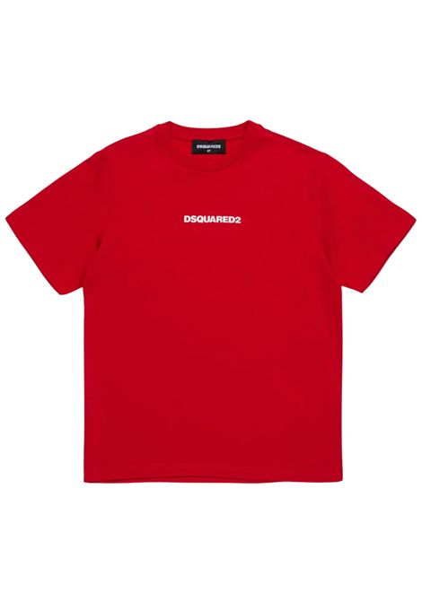 Red cotton T-shirt for children DSQUARED2 | D2T1146U/DELROSSO