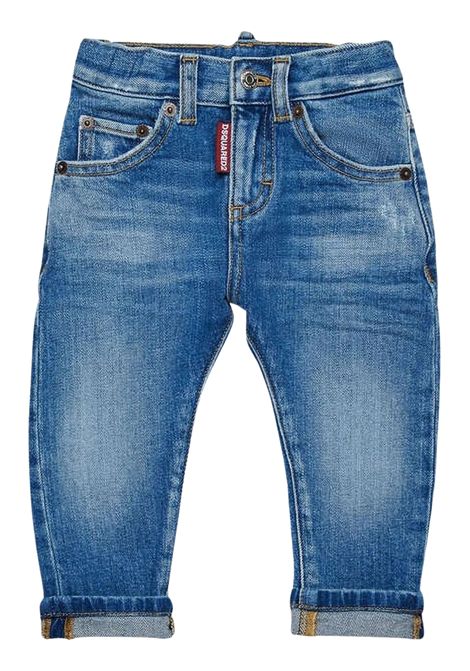 Jeans neonato in cotone denim DSQUARED2 | DQ01TC/MADENIM