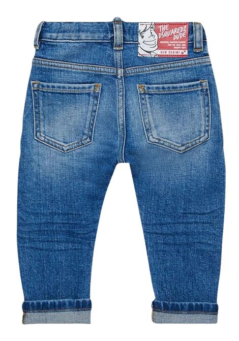 Jeans neonato in cotone denim DSQUARED2 | DQ01TC/MADENIM