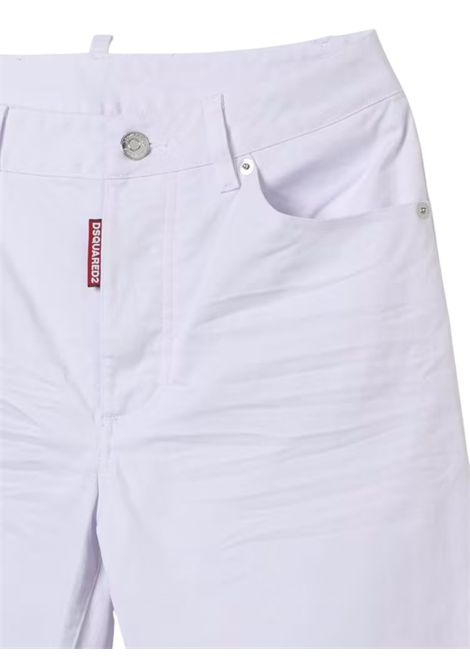 Jeans bambino bianco in cotone DSQUARED2 | DQ0501/DELBIANCO