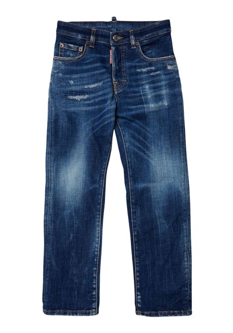 Blue cotton jeans for children DSQUARED2 | DQ2252/DELDENIM