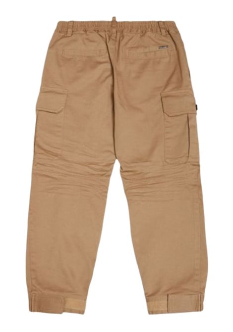 Pantalone bambino beige in cotone DSQUARED2 | DQ2597/DELBEIGE