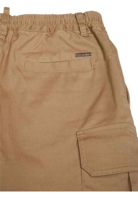 Pantalone bambino beige in cotone DSQUARED2 | DQ2597/DELBEIGE